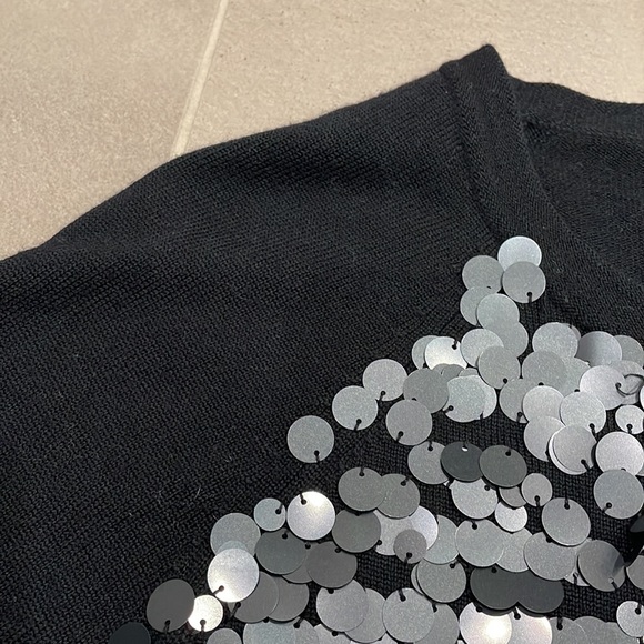 J. Crew sequin Paillette merino wool cardigan w zipper - Picture 13 of 17